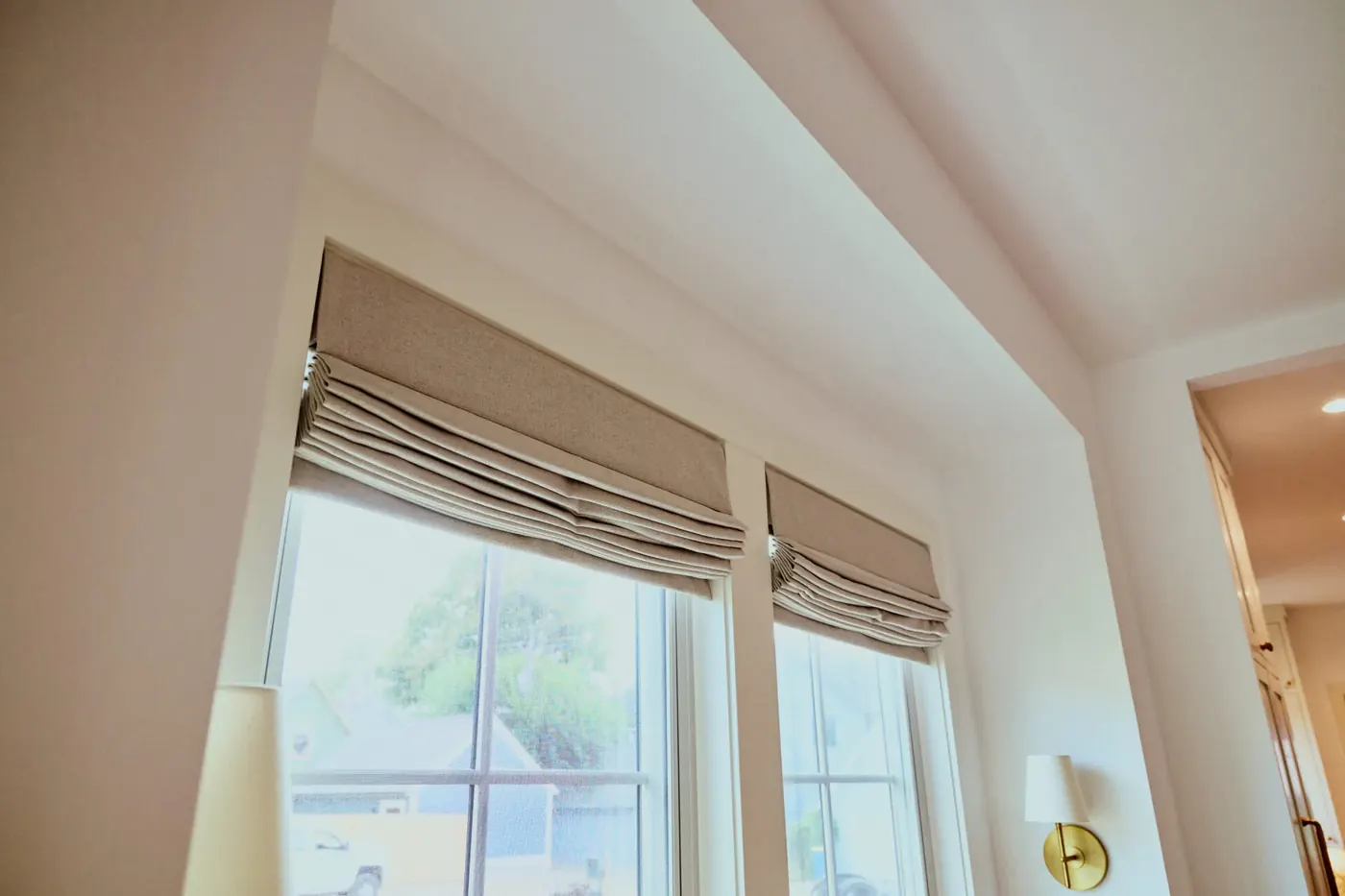 Custom shades measured and installed in Camby